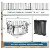 Easy Walk-Thru Safety Gate for Doorways and Stairways with Auto-Close/Hold-Open Features, 36-Inch Tall, 205-Inch Wide, Graphite - Retail: $137