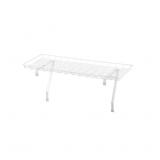 Household Essentials Rear Display Over-The-Washer Storage Shelf to Organize and Store Laundry Room Supplies, White