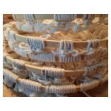 3 Tier Macrame Fruit Basket Organizer - Boho Hanging Plant Holder for Craft Room, Bedroom, Kitchen Organization Storage