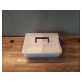 IRIS USA 9 Qt. Plastic Craft Storage Container Bins with Lids, 1 Pack, Small Art & Office Supply Organizer Tote, Sensory Bins & Boxes for Home & University, Latchable, Stackable, Portable, Clear