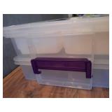 IRIS USA 9 Qt. Plastic Craft Storage Container Bins with Lids, 1 Pack, Small Art & Office Supply Organizer Tote, Sensory Bins & Boxes for Home & University, Latchable, Stackable, Portable, Clear
