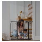 Regalo Easy Step 38.5-Inch Wide Walk Thru Baby Gate, Includes 6-Inch Extension Kit, Pressure Mount Kit, Wall Cups, Black