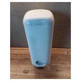 Diaper Genie Select Pail is Made of Durable Stainless Steel and Includes 1 Starter Square Refill That can Hold up to 165 Newborn-Sized Diapers.