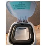 Diaper Genie Select Pail is Made of Durable Stainless Steel and Includes 1 Starter Square Refill That can Hold up to 165 Newborn-Sized Diapers.