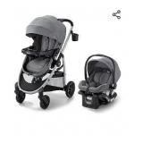 Graco Modes Pramette Travel System, 3-in1 Modular Carseat Stroller Combo, Infant Car Seat Carrier to Toddler Stroller, Includes the SnugRide 35 Car Seat, Ellington - Retail: $390