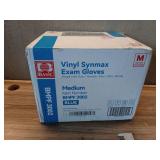 Basic Medical Synmax Vinyl Exam Gloves - Latex-Free & Powder-Free - Medium, BMPF-3002(Case of 1,000) Blue