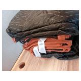 US Cargo Control Moving Blankets Heavy Duty 72\"x80\" 6-Pack, (65 lbs/doz), Heavy Duty Packing Blankets for Moving Furniture, Shipping, and Storage, Black Quilted Furniture Pads, MBDELUXE Econo Deluxe