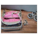Badger Basket Trek 3-Wheel Folding Twin Doll Jogging Stroller