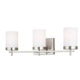 Sea Gull Zire 3-Light Bathroom Vanity Light in Brushed Nickel