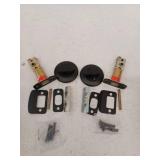 Kwikset One Sided Deadbolt, Matte Black, 2 Pack