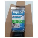 Tapcon 5033669 2.75 in. Star Flat Head Concrete Screws, 6 Pack, 25 Each Pack