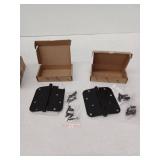 Baldwin 1140190I 0.62 in. Radius Corner Hinge  Satin Black - 4 x 4 in. - lot of 2