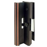 Sliding Glass Door Handle Set  Clamp Style  Surface Mount  Aluminum  Black  1 Set