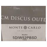 Monte Carlo 5Diw52d Discus Outdoor 52in, 5 Blade Indoor / Outdoor Ceiling Fan - Silver