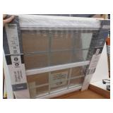 American Craftsman35.25 in. x 35.375 in. 50 Series White Single Hung Low-E Argon Glass Vinyl Fin Window with Grids, Screen Included