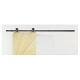 CALHOME Top Mount 72 in. Antique Bronze Barn Style Sliding Door Track and Hardware Set