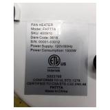 Best Comfort Fan Heater Model FH777A 1500W Electric Space Heater