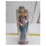 Decorative Angel Figurine with Detailed Wings and Colorful Dress