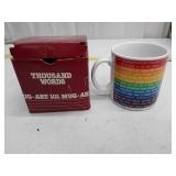 Thousand Words Art 101 Rainbow Motivational Mug by Toscany Collection