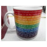 Thousand Words Art 101 Rainbow Motivational Mug by Toscany Collection