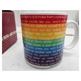 Thousand Words Art 101 Rainbow Motivational Mug by Toscany Collection