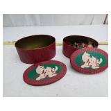 Vintage Christmas Cat Gift Boxes Set