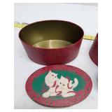Vintage Christmas Cat Gift Boxes Set