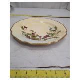 Vintage Holly Berry Christmas Plates with Gold Trim