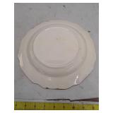 Vintage Holly Berry Christmas Plates with Gold Trim