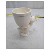 Vintage White Ceramic Duck Planter