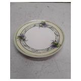 Vintage Bavaria Porcelain Plate with Purple Floral Design