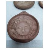 Handcrafted Celestial Clay Wall Medallions