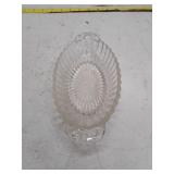 Vintage Clear Glass Scalloped Serving Dish