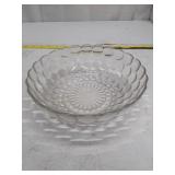 Vintage Bubble Pattern Glass Serving Bowl