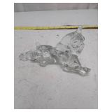 Vintage Clear Glass Great Dane Figurine