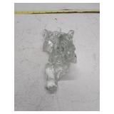 Vintage Clear Glass Great Dane Figurine