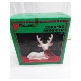 Vintage Ceramic Christmas Reindeer Decoration