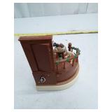 Vintage Christmas Scene Music Box