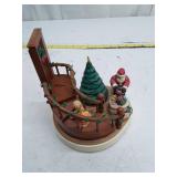 Vintage Christmas Scene Music Box