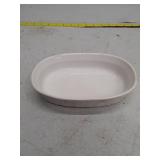 White Ceramic Oval Serving Dishes - Set of 2