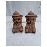 Vintage Smokey Bear Salt and Pepper Shakers