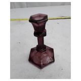 Vintage Amethyst Glass Candlestick Holder