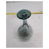 Antique Blue-Green Glass Decanter