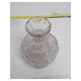 Vintage Cut Crystal Decanter with Starburst Pattern