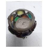 Vintage Jeweled Glass Votive Candle Holder