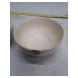 Vintage White Ceramic Serving Bowls - Set of 2