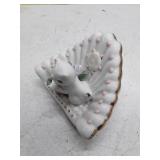 Vintage Porcelain Heart Pin Dish with Roses