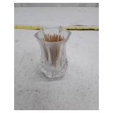 Crystal Cut Glass Toothpick Holder