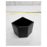 Vintage Napco Taiwan Black Geometric Planter