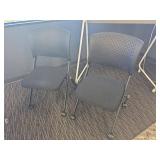 Lot (2) - Black Stackable Office Guest Chairs - Model LLR41848